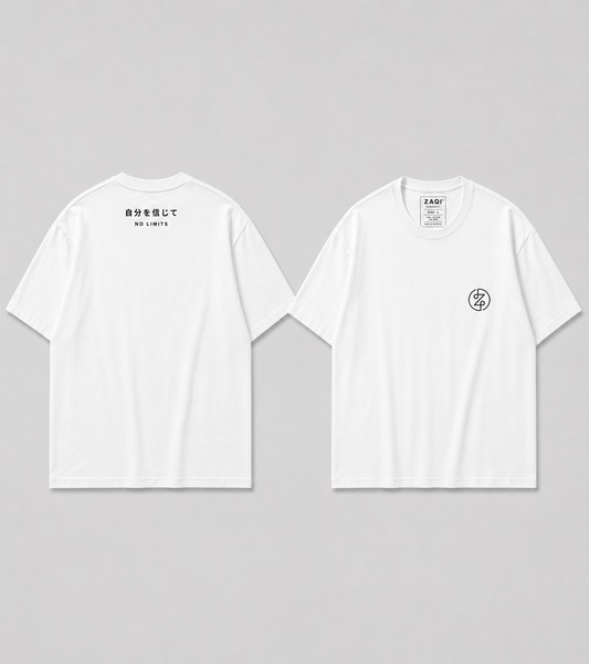 NO LIMITS Oversized Tee – off-white