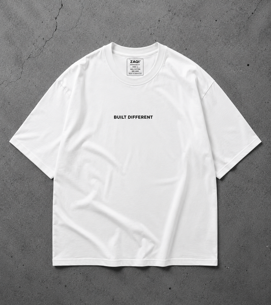 Built Different Oversized Tee – Off White