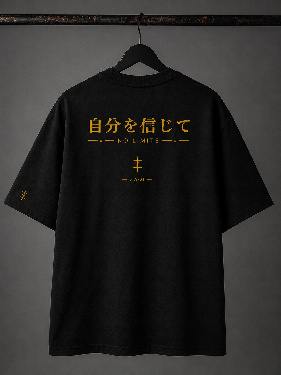 ZAQI® BUILT DIFFERENT Oversized Tee – Black