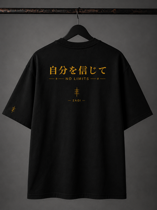 ZAQI® BUILT DIFFERENT Oversized Tee – Black