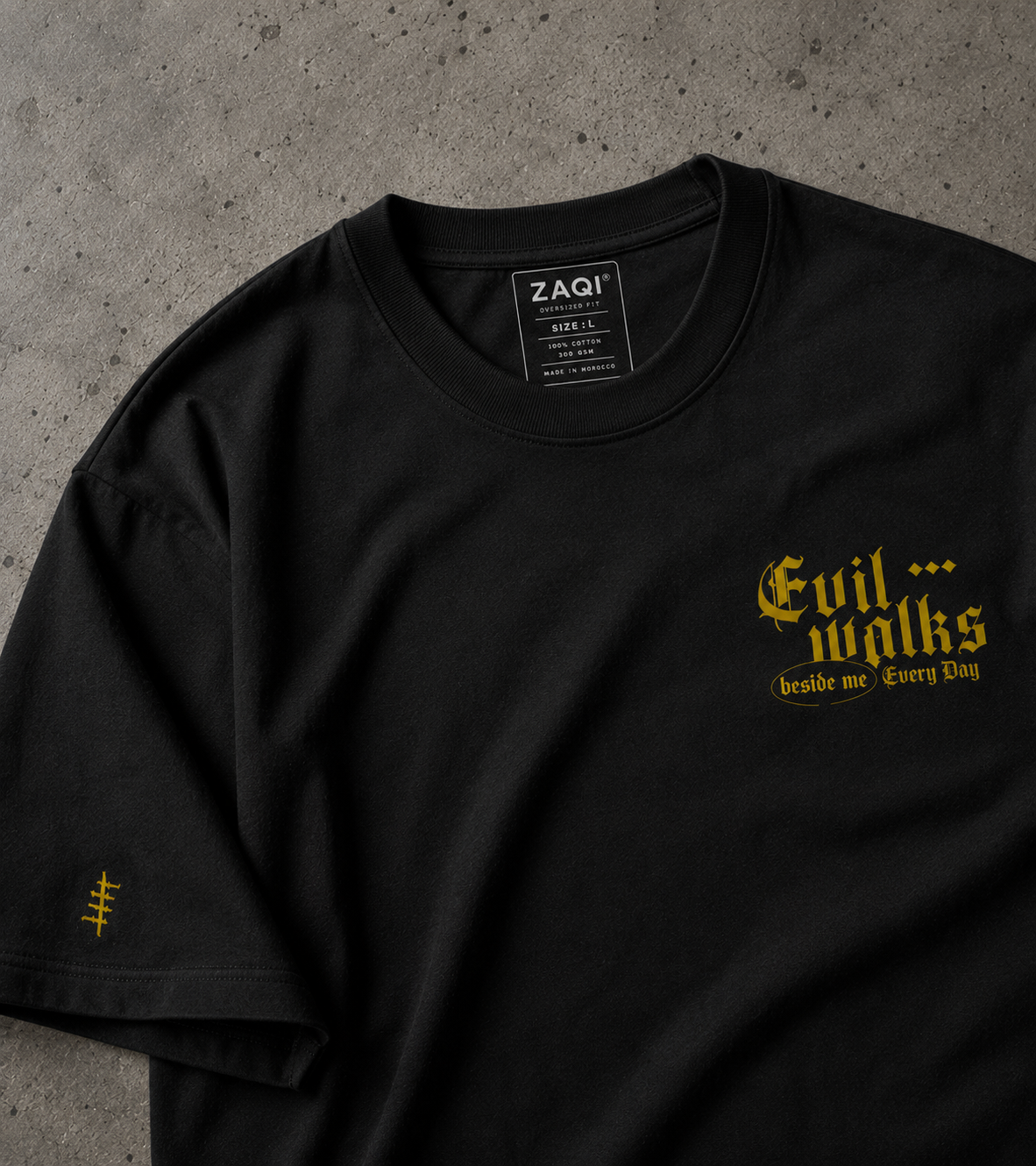 EVIL WALKS Oversized Tee – Black