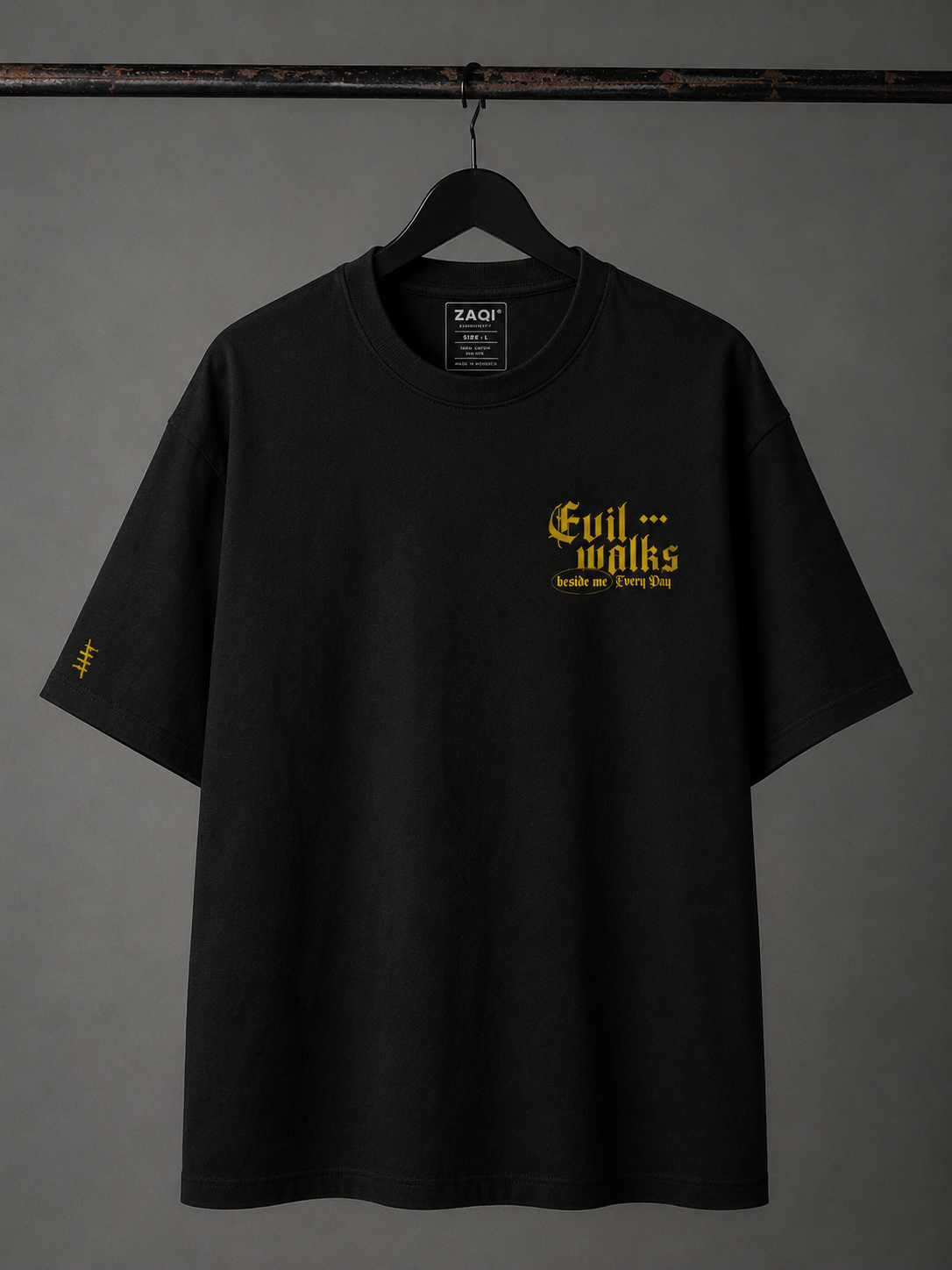 EVIL WALKS Oversized Tee – Black